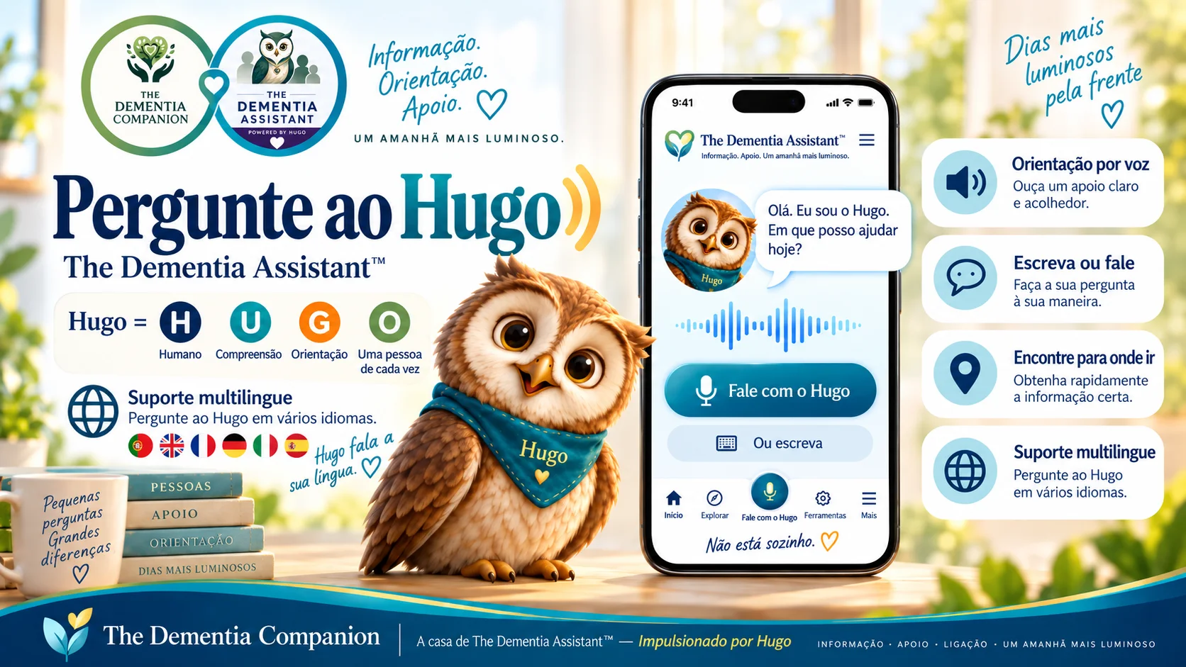 Fale com o Hugo. Ouça o Hugo.
