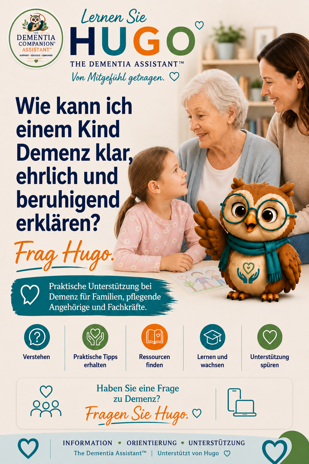 Wie kann ich einem Kind Demenz klar, ehrlich und beruhigend erklären? — Ask Hugo