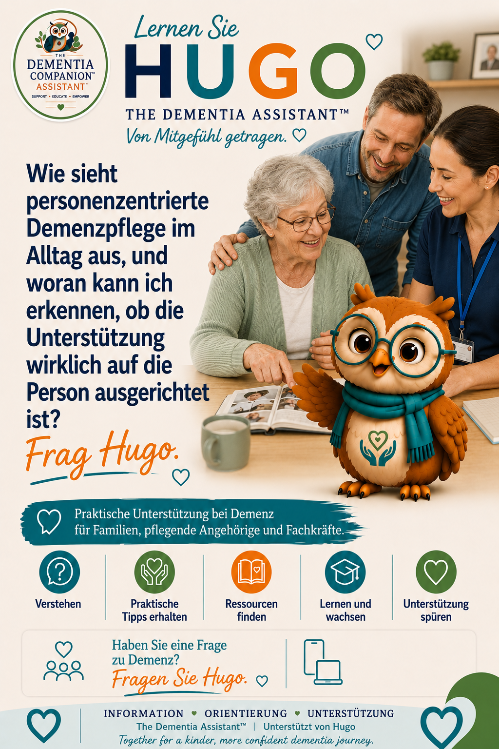 Wie sieht die personenzentrierte Demenzbetreuung im Praxisalltag aus und wie erkenne ich, ob die Betreuung wirklich am Menschen im Mittelpunkt steht? — Ask Hugo