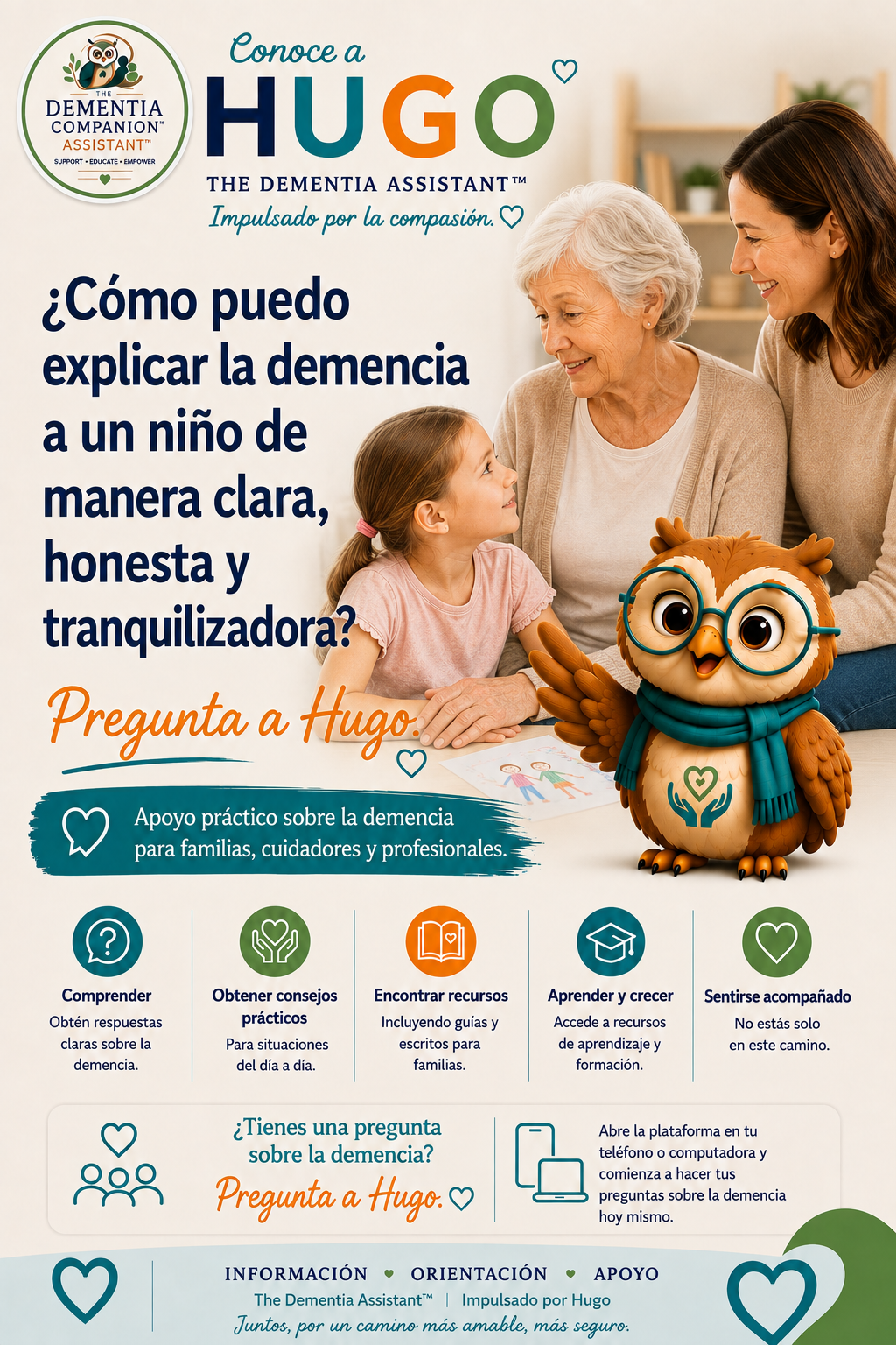¿Cómo puedo explicarle la demencia a un niño de forma clara, honesta y tranquilizadora? — Ask Hugo