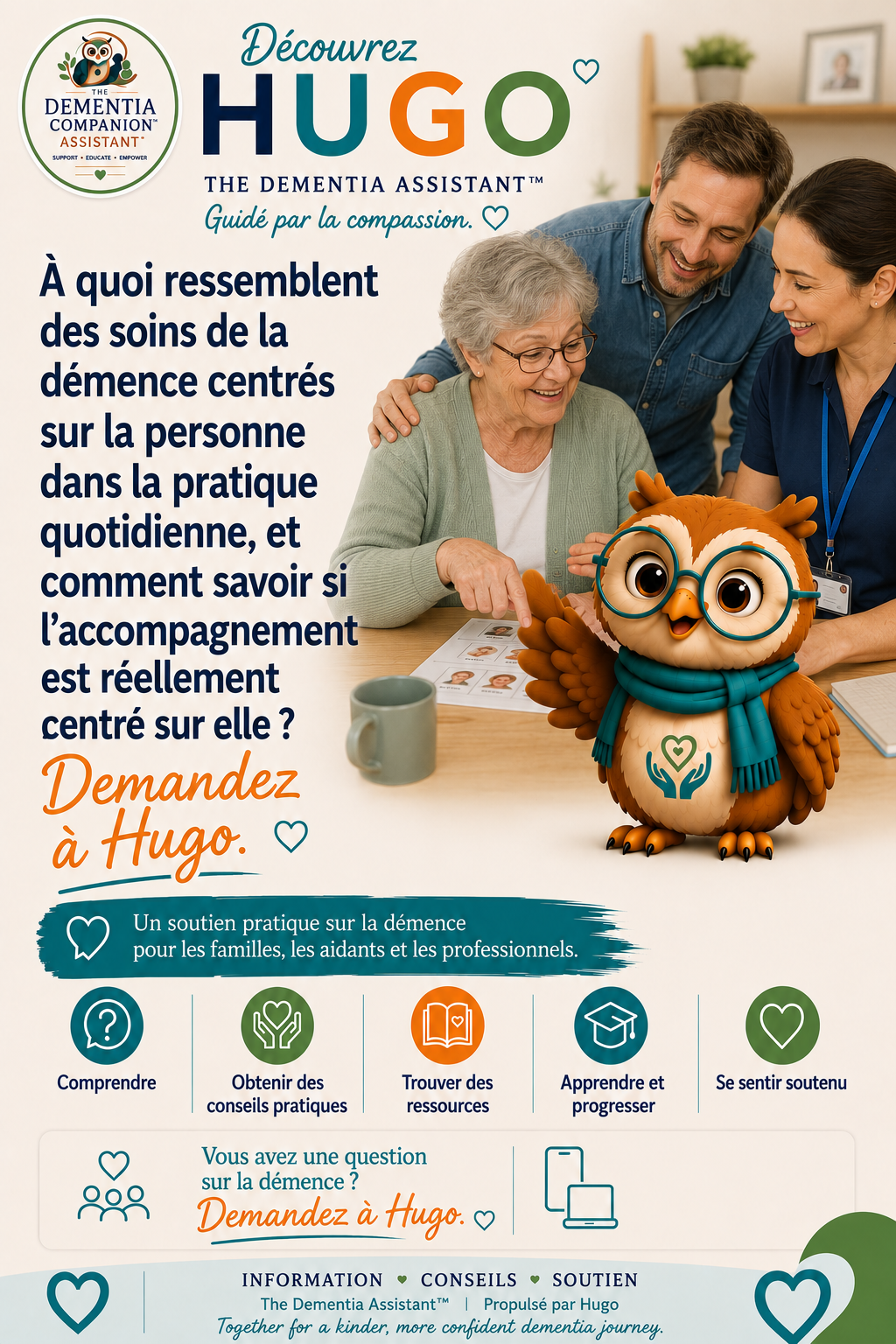 À quoi ressemblent les soins de la démence centrés sur la personne dans la pratique quotidienne et comment puis-je savoir si le soutien est véritablement centré sur la personne ? — Ask Hugo