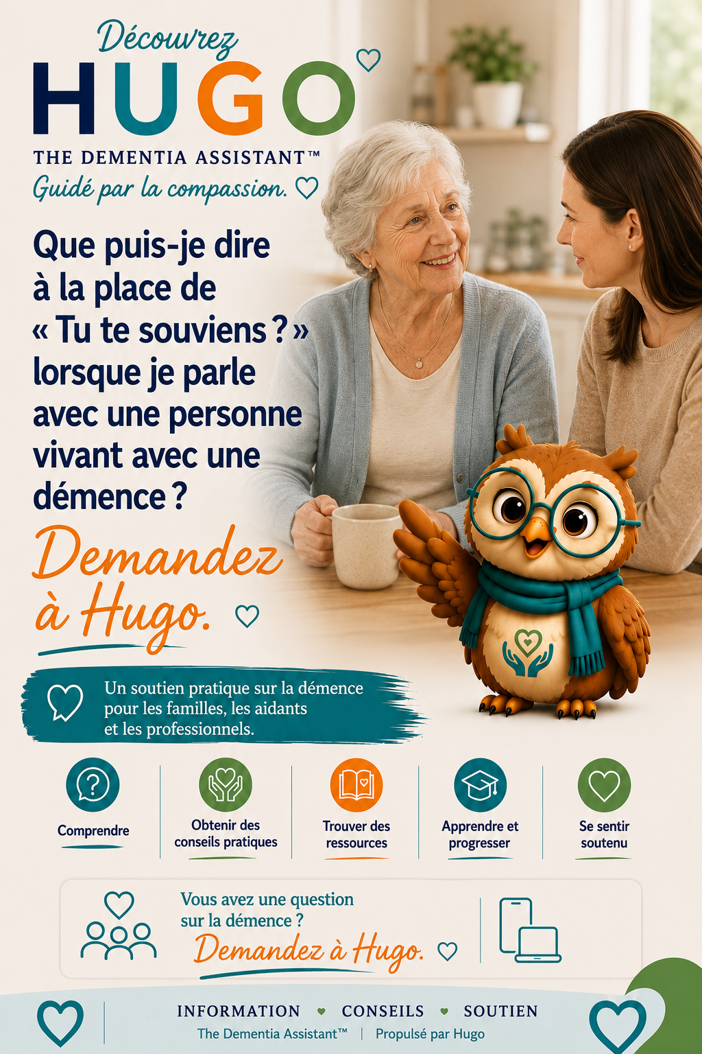 Que puis-je dire à la place de « Tu te souviens ? » quand je parle avec une personne atteinte de démence ? — Ask Hugo