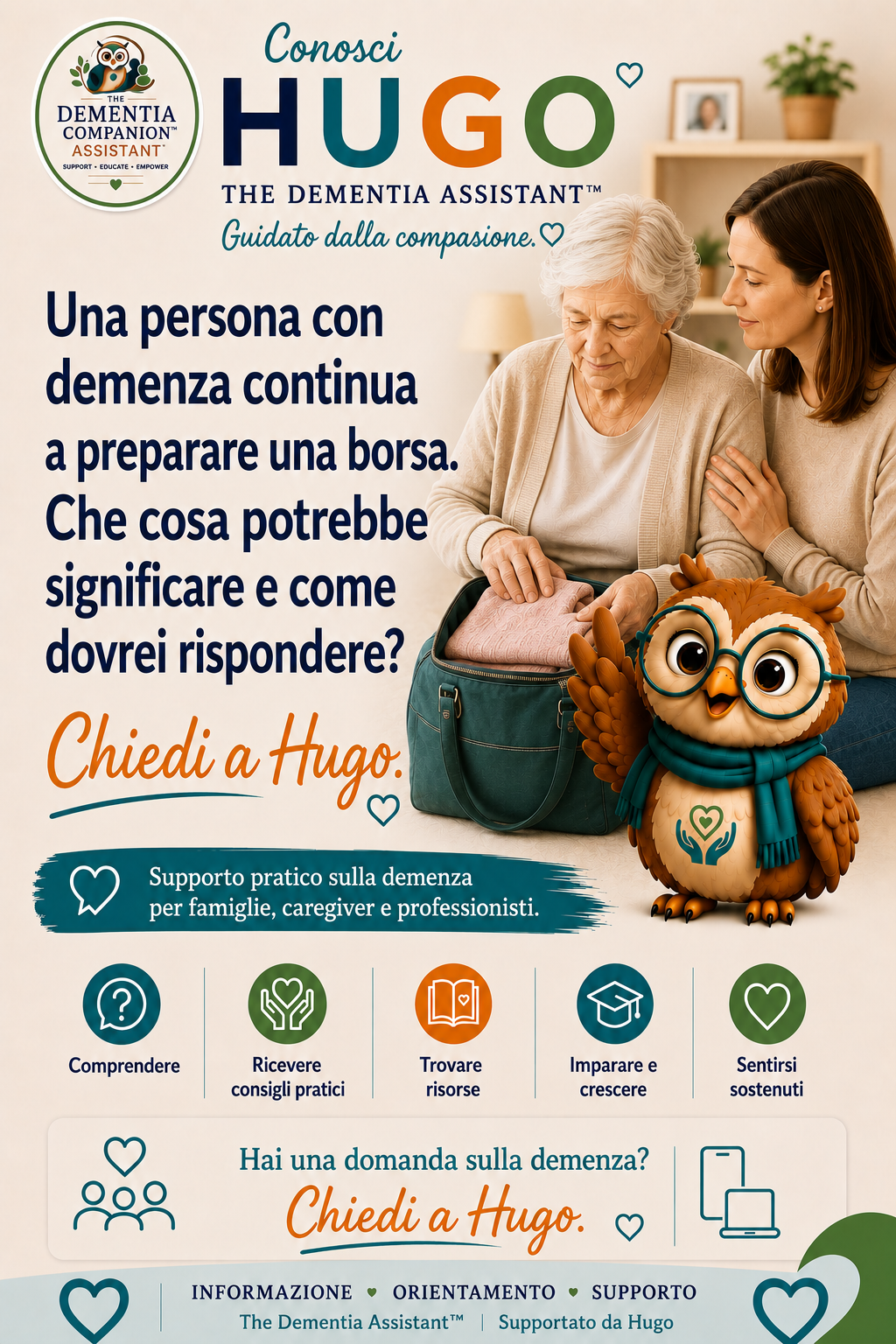 Qualcuno affetto da demenza continua a fare le valigie. Cosa potrebbe significare e come dovrei rispondere? — Ask Hugo