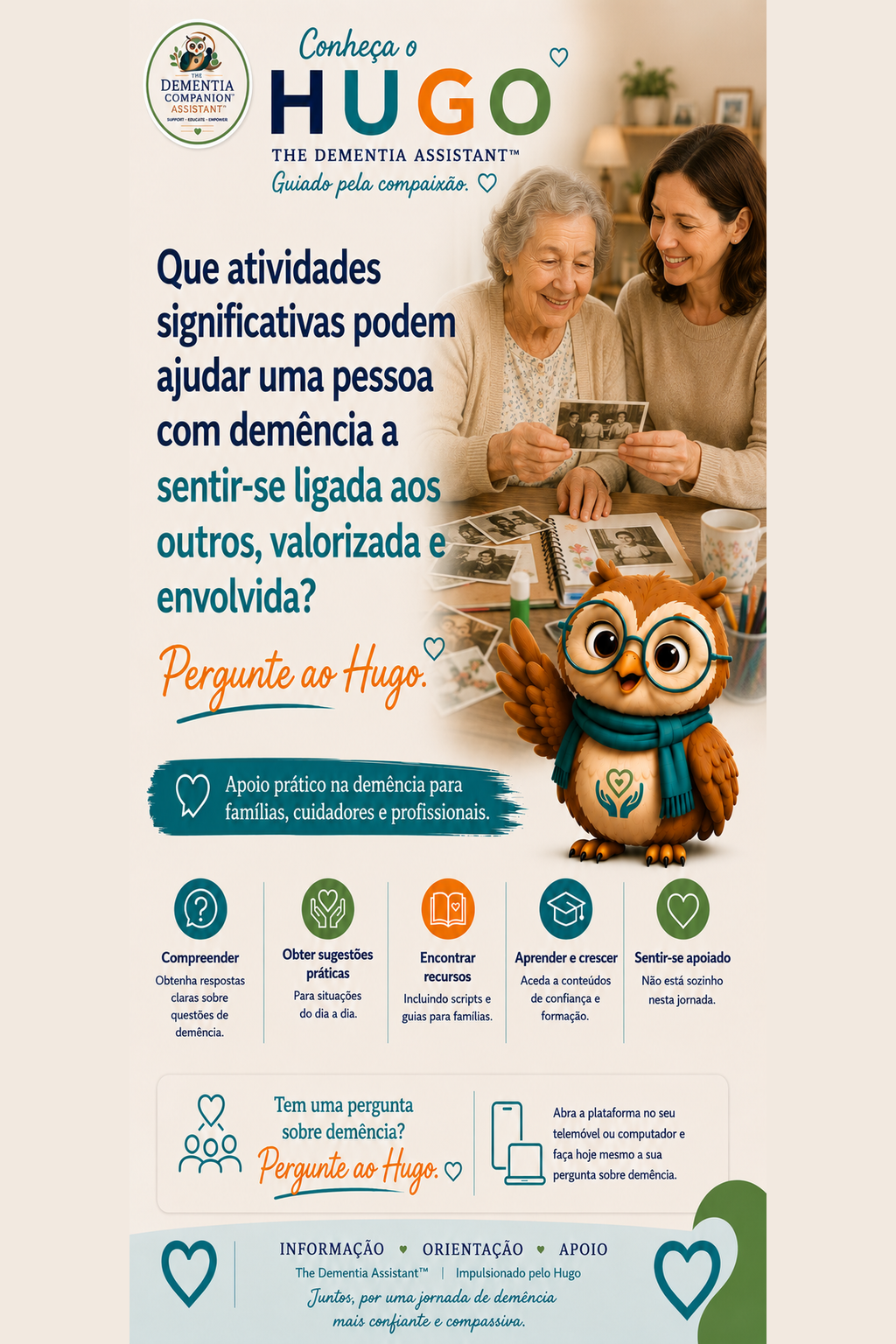 Que atividades significativas podem ajudar uma pessoa com demência a sentir-se ligada, valorizada e envolvida? — Ask Hugo
