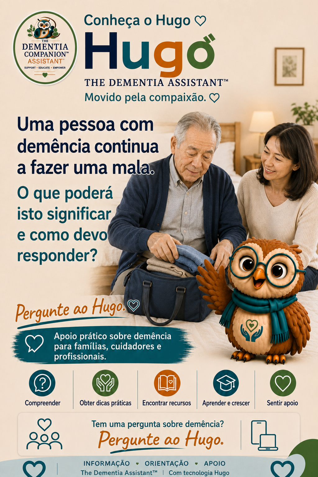 Alguém com demência continua fazendo as malas. O que isso pode significar e como devo responder? — Ask Hugo