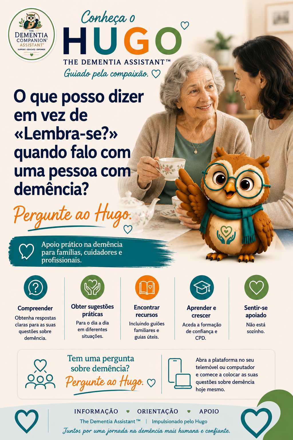 O que posso dizer em vez de “Você se lembra?” quando estou conversando com alguém que tem demência? — Ask Hugo