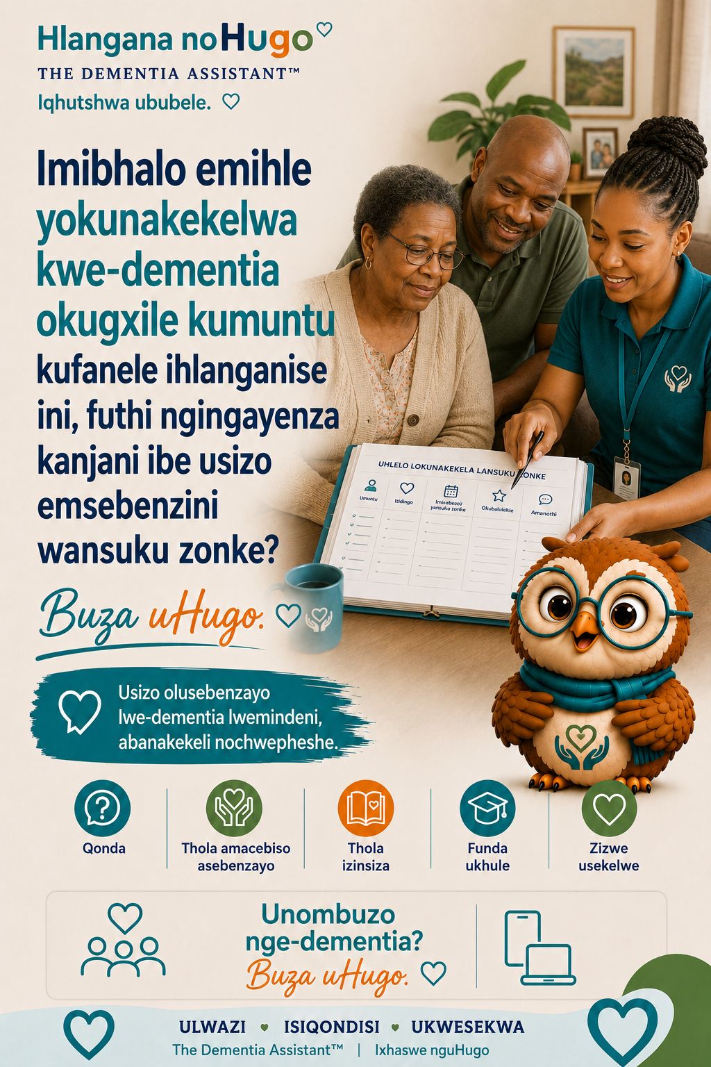 Ngingalwakha kanjani uhlelo lokunakekela lokuwohloka komqondo olugxile kumuntu olubonisa izidingo zomuntu, amandla, izinqubo, kanye nezintandokazi zakhe? — Ask Hugo